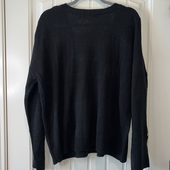 Lilly Pulitzer Black V-Neck Sweater with Daisy Embroidery - Picture 5 of 5